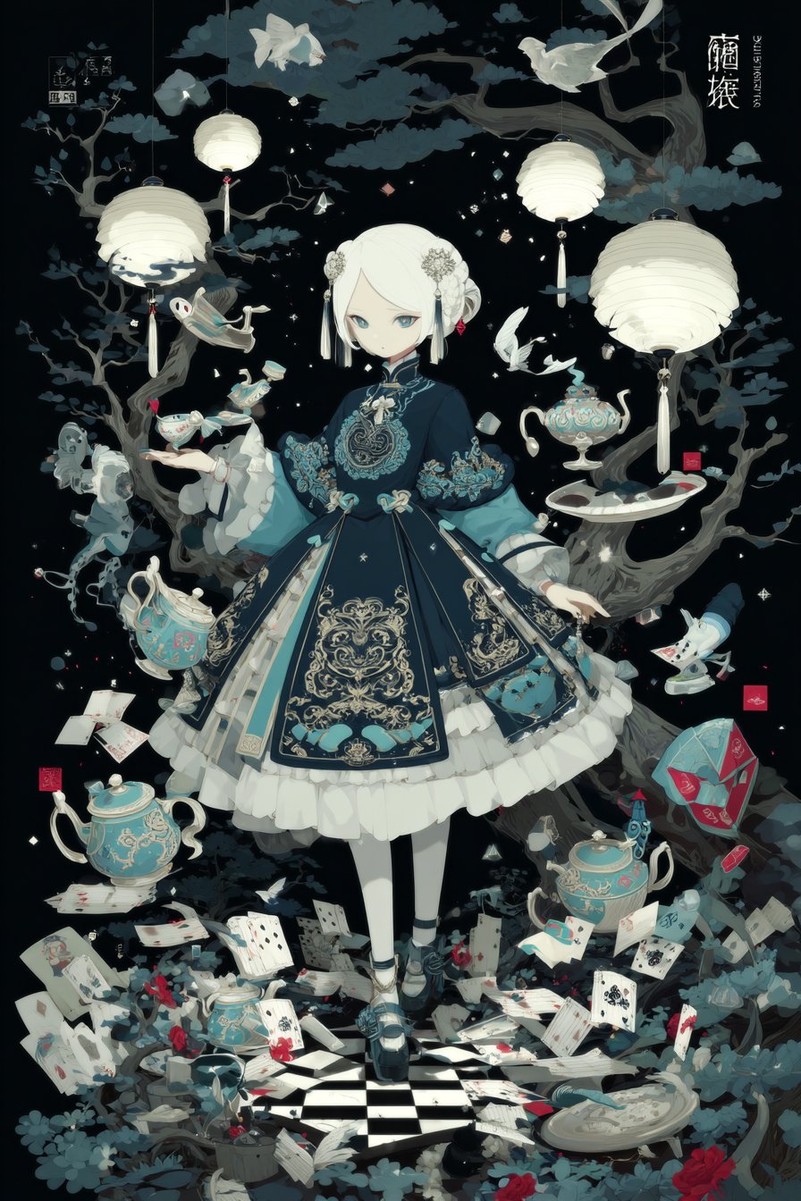 ご予約✦新作✦不思議の国のうさちゃんアリス・壁掛けタイプ…ブリザーブド 不思議の国のアリスTシャツ ヴィンテージ 白 ウサギ 金時計