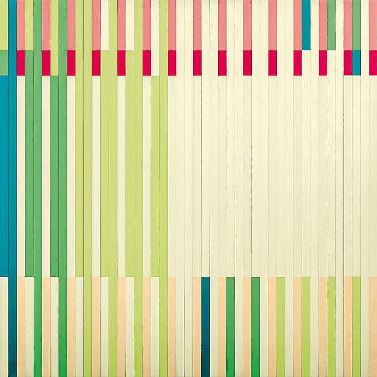Pixel0Symphony's tweet image. Karl Gerstner, Zyklische Permutation Series (Cyclic Permutation Series). 1976.
Acrylic on aluminum slats.