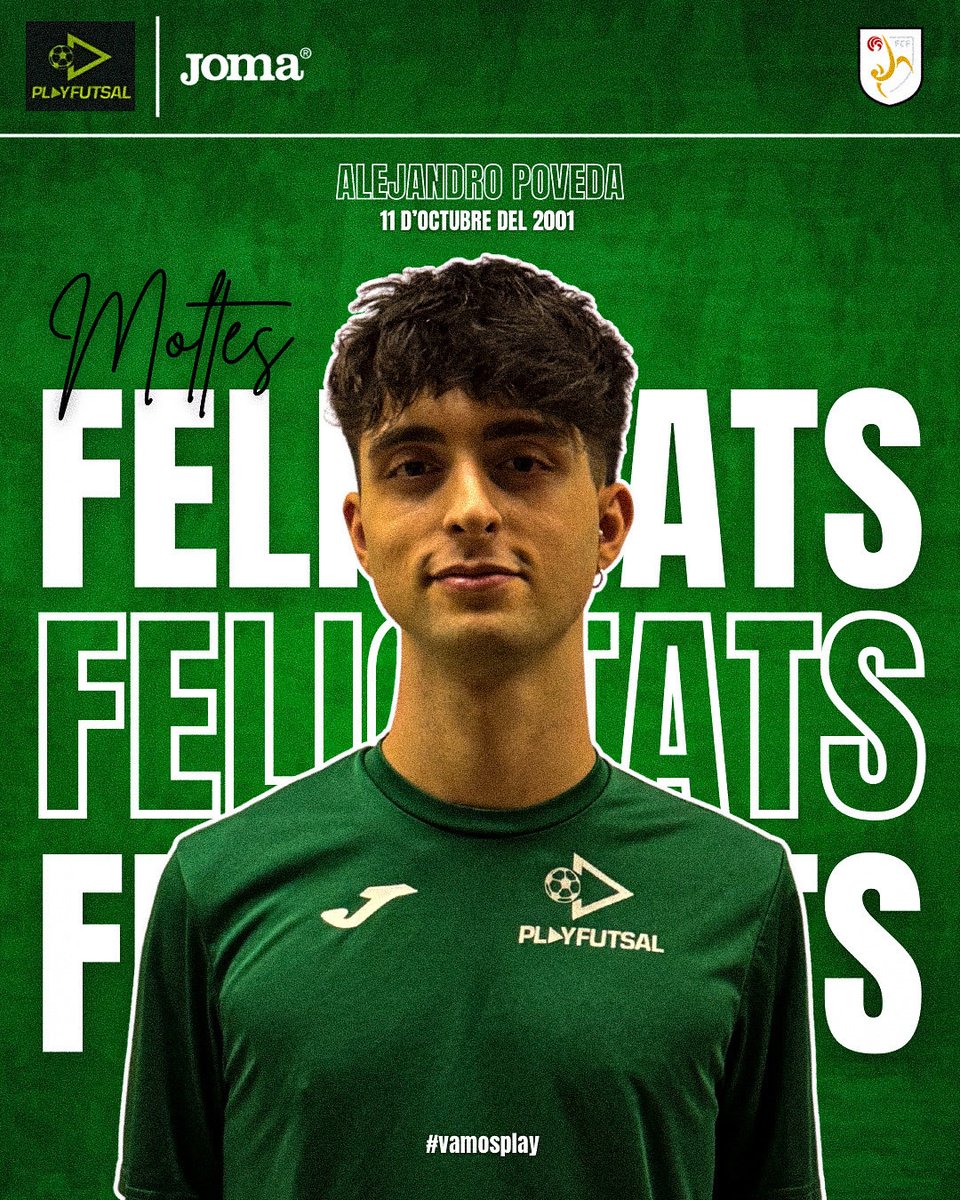 PlayFutsalFS's tweet photo. ๐ MOLTES FELICITATS POVEDA!
Des de @PlayFutsalFS volem desitjar un feliรง aniversari al nostre jugador. Per molts anys Alejandro! ๐๐๐
#VAMOSPLAY #ADNPLAY https://t.co/WtHQE9VHpz