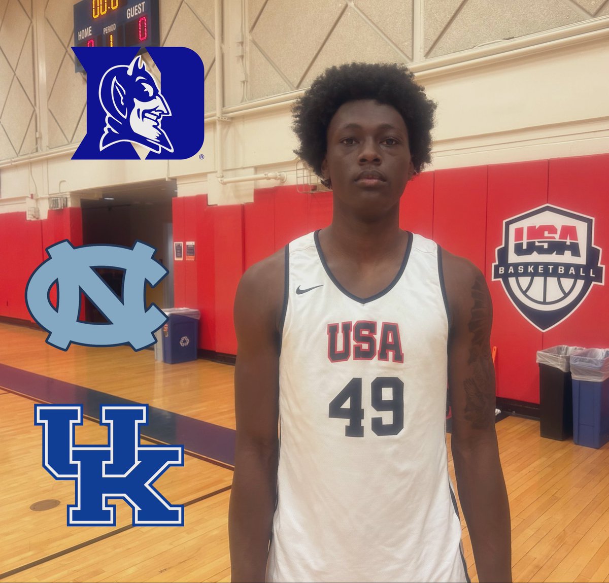 JamieShaw5's tweet photo. 🚨 Blue Blood Battle.

Top-15 prospect Bryson Howard breaks down Duke, Kentucky &amp; UNC as signing day approaches. 👀

[READ] 👉 https://t.co/19J2jcSwRE https://t.co/2YuibuU4sY
