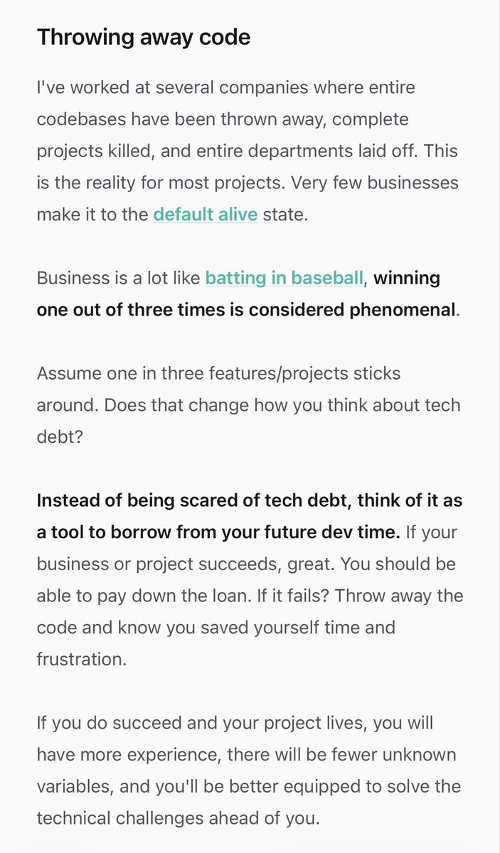 My take on “good tech debt” aged pretty well in the new AI “code is cheap” world.