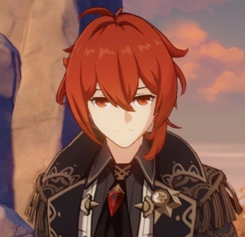 ki2291's tweet image. That&apos;s right! I&apos;d be happy if Diluc was edited, but only if he looked more like himself in the manga and official art.
That is, if he remained feminine and young, but more details on face and hair were added.
He absolutely doesn&apos;t need to be Varka No.2