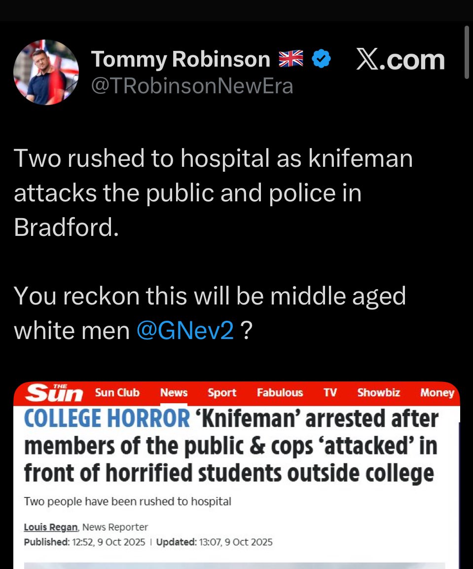 LouiseRawAuthor's tweet image. UPDATE: it was indeed a middle aged white man- so middle aged and so white, he’s even called DAVE..
You’re a clown, @TRobinsonNewEra 🤡 - leave our @GNev2 alone!
