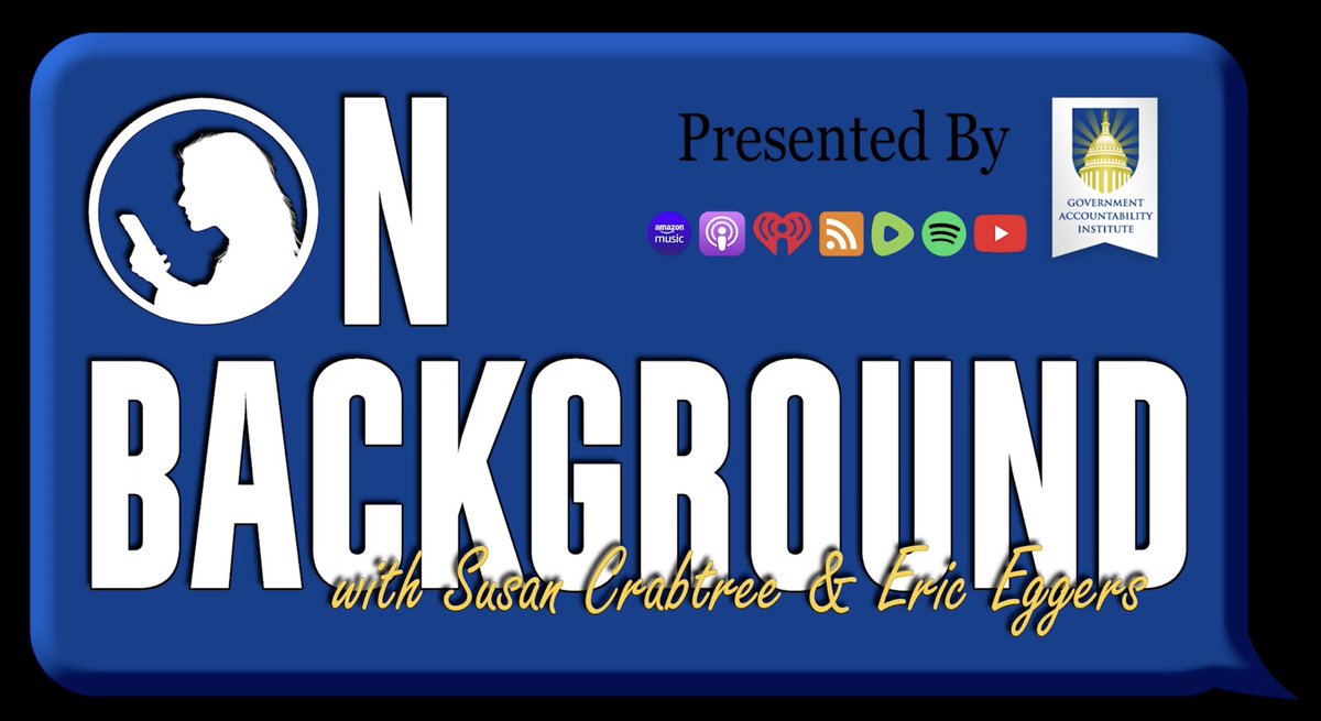 susancrabtree's tweet image. 📣📣📣 ICYMI: Honored to have @peterschweizer as the first guest on my brand new 🧐 ON BACKGROUND with @susancrabtree and @eric_eggers podcast hosted by the @Govt_Acct_Inst.

ON BACKGROUND will go beyond the hot takes and headlines to give you the inside scoop on exclusive,…