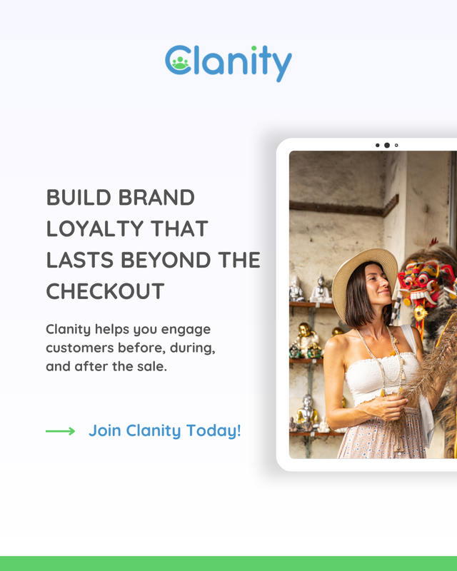 clanityofficial's tweet photo. Loyalty doesn’t start at the point of sale — and it shouldn’t end there either.

With Clanity, you can reward a wide range of actions: visits, shares, referrals, and more. 

📲 Start creating lasting relationships at https://t.co/cuYHcdI91B

#Cardano #cryptocurrency #blockchain https://t.co/i4QGwP9qdF