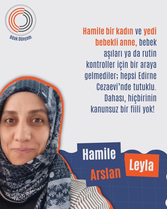 “Eşim 5 aylık hamile ve 4 Ağustos’tan beri Edirne’de tutuklu. 3 yaşında bir erkek çocuğumuz daha var.

Eşim ilk hamileliğinde gebelik zehirlenmesi geçirdi.

Hem annenin hem de bebeğin hayatı o dönemde risk altındaydı.”

5AylıkHamile HapisteİşiNe