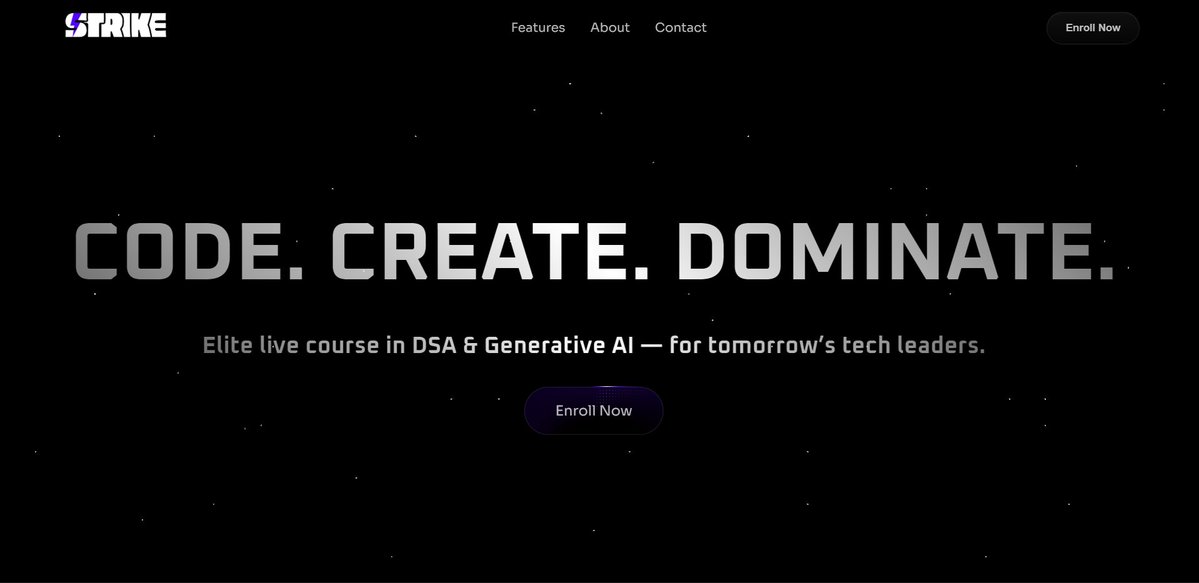 AvinasTweets's tweet image. Finally completed my #STRIKEClone  landing page!  
Have a look &amp;amp; tell me, did I cook it? 
strike-topaz.vercel.app
@rohit_negi9 
@CoderArmy 
@adityatandon02 
 #HTMLCSSOnly #WebClone #CSSChallenge