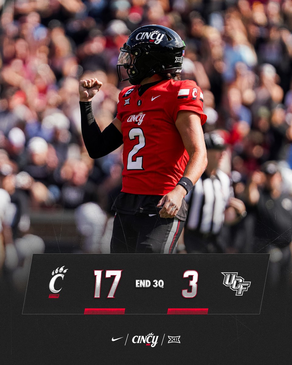GoBearcatsFB's tweet image. We&apos;ll open the 4th Quarter on the 5 yard line