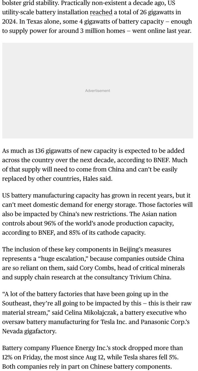 thejefflutz's tweet image. $EOSE battery: No rare earths or lithium ion or other critical raw materials under this Nov 8th China NEW export control. This is a huge positive for @PoweredByEos but really needs to be resolved for the US more broadly… (cont below) 👇