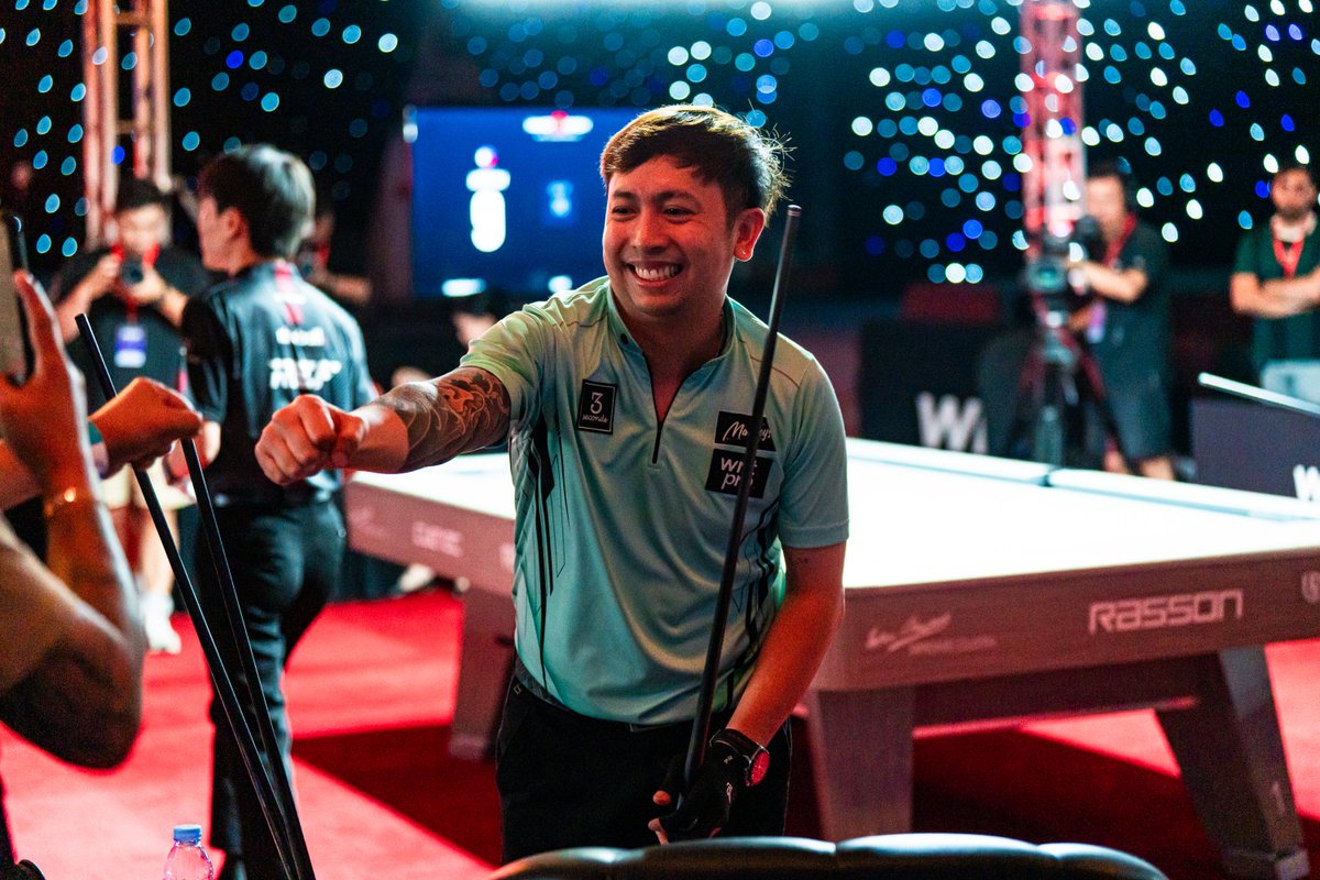 MatchroomPool's tweet image. Harry Vergara first played on the World Nineball Tour in 2024. He reached the quarter-finals 🌟

Back in the Vietnamese capital, he&apos;s a WNT Major semi-finalist 👏🇵🇭

#WNT | #HanoiOpenPool 🇻🇳