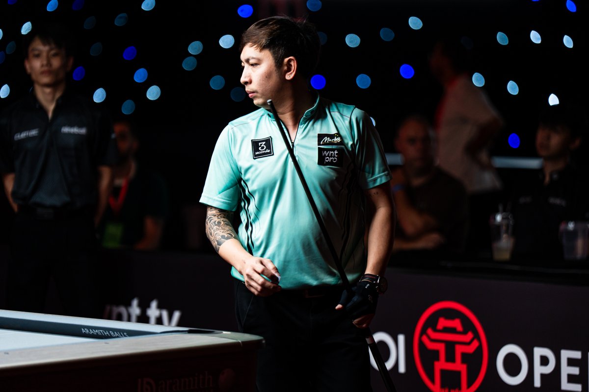 MatchroomPool's tweet image. Harry Vergara first played on the World Nineball Tour in 2024. He reached the quarter-finals 🌟

Back in the Vietnamese capital, he&apos;s a WNT Major semi-finalist 👏🇵🇭

#WNT | #HanoiOpenPool 🇻🇳