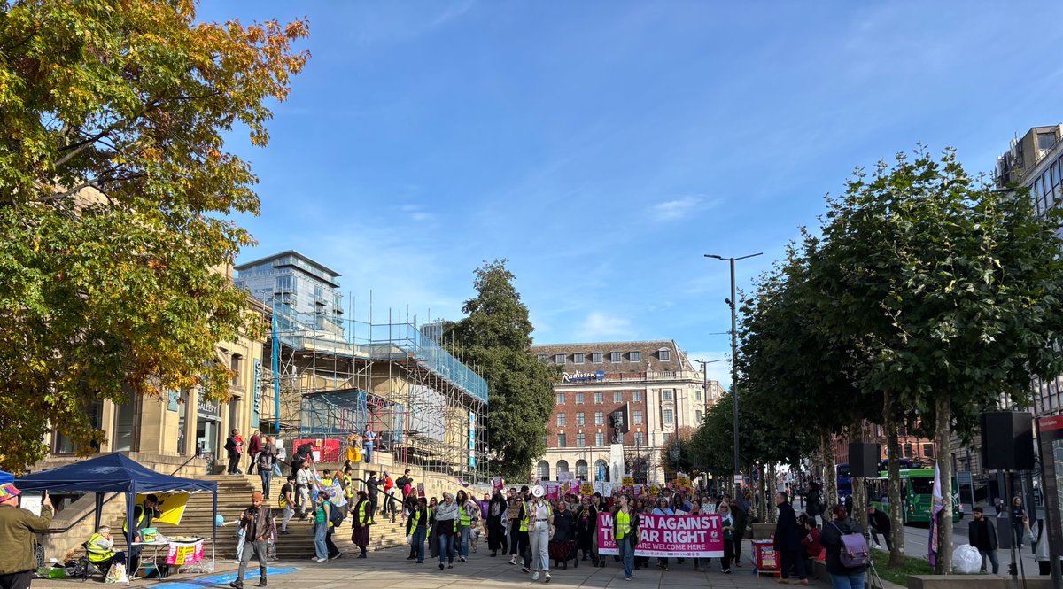 In Leeds every time the far right mobilise - Oswald Moseley in the 1930s or the NF in the 1970s - every time trade unionists come out to put them back in their box. And Leeds we did it again today! So proud! #Unity