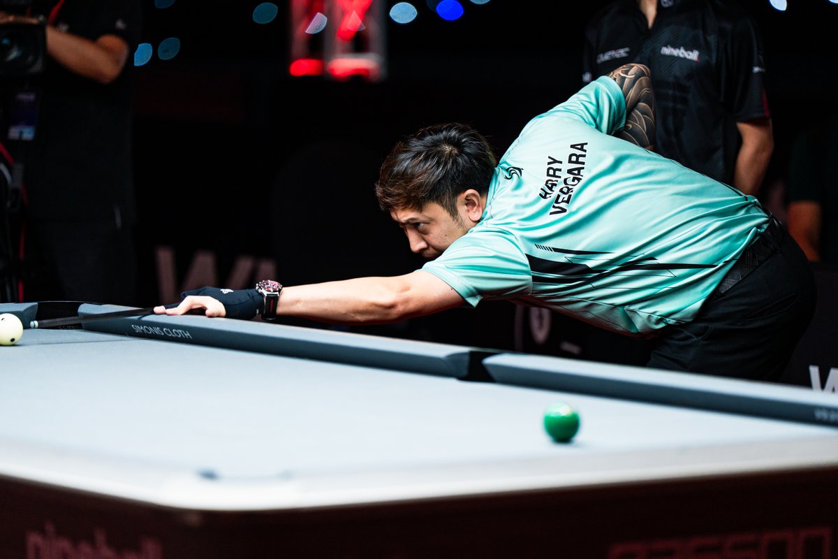 MatchroomPool's tweet image. Harry Vergara first played on the World Nineball Tour in 2024. He reached the quarter-finals 🌟

Back in the Vietnamese capital, he&apos;s a WNT Major semi-finalist 👏🇵🇭

#WNT | #HanoiOpenPool 🇻🇳