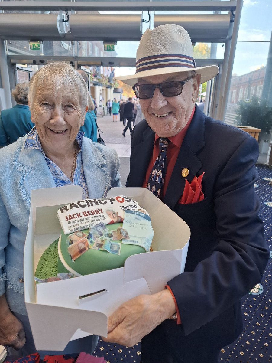 <a href="/IJF_official/">Injured Jockeys Fund</a> <a href="/JBHse/">IJF Jack Berry House</a> legend Jack Berry celebrated his birthday earlier this week and was presented with a cake at York Races today....Happy Birthday Guvnor!🎂🙌