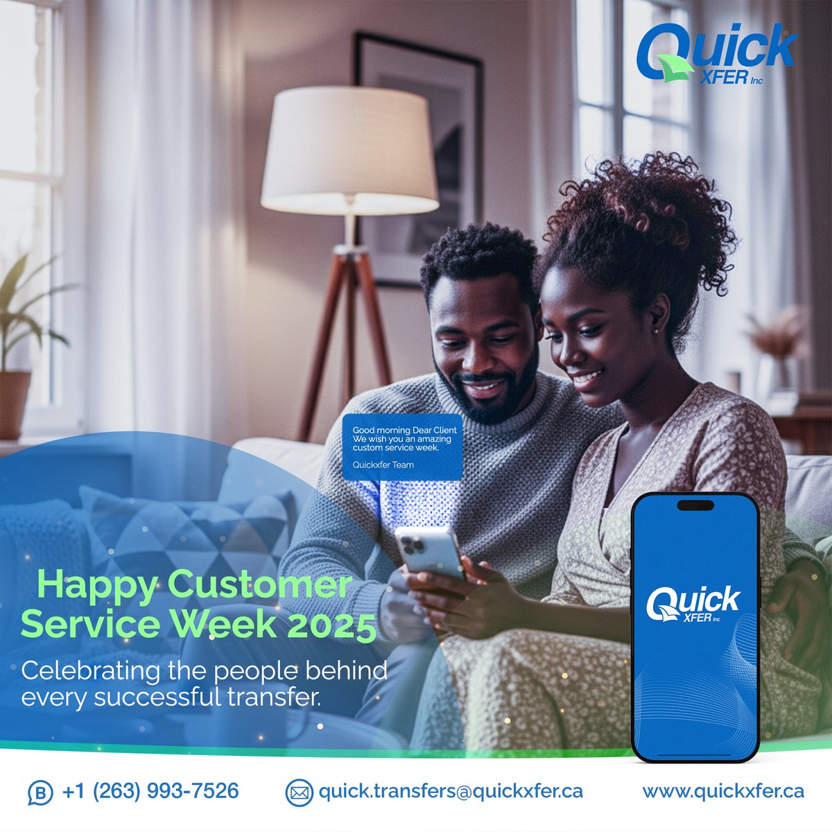 quickxferinc's tweet image. At QUICK XFER, we celebrate those who make every transfer easier. 

Providing fast and seamless customer service is our top priority.

Thank you for your trust.

#CustomerServiceWeek #QuickXfer #AlwaysHereForYou