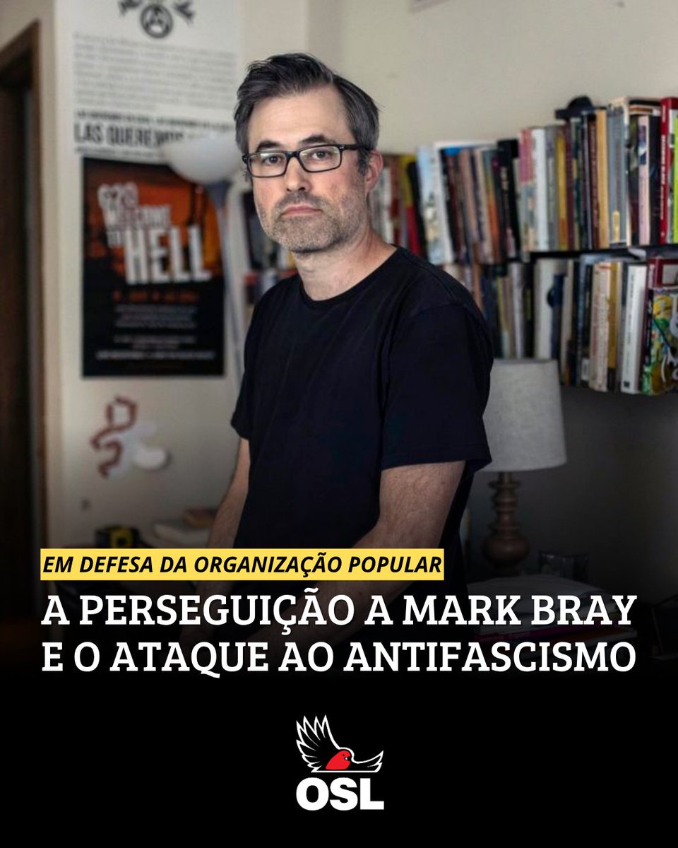 Nesta quinta-feira, dia 09, o professor Mark Bray, autor de Antifa: o Manual Antifascista, partiu dos EUA com sua família rumo à Espanha, após sofrer perseguição e ameaças de morte em seu país.