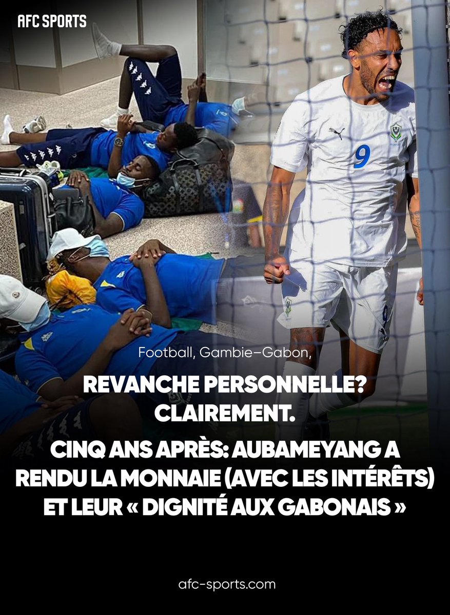 Gambie–Gabon, cinq ans après: Aubameyang a rendu la monnaie (avec les intérêts) afc-sports.com/2025/10/10/gam… <a href="/Auba/">AUBA⚡️</a> 🤛🏽