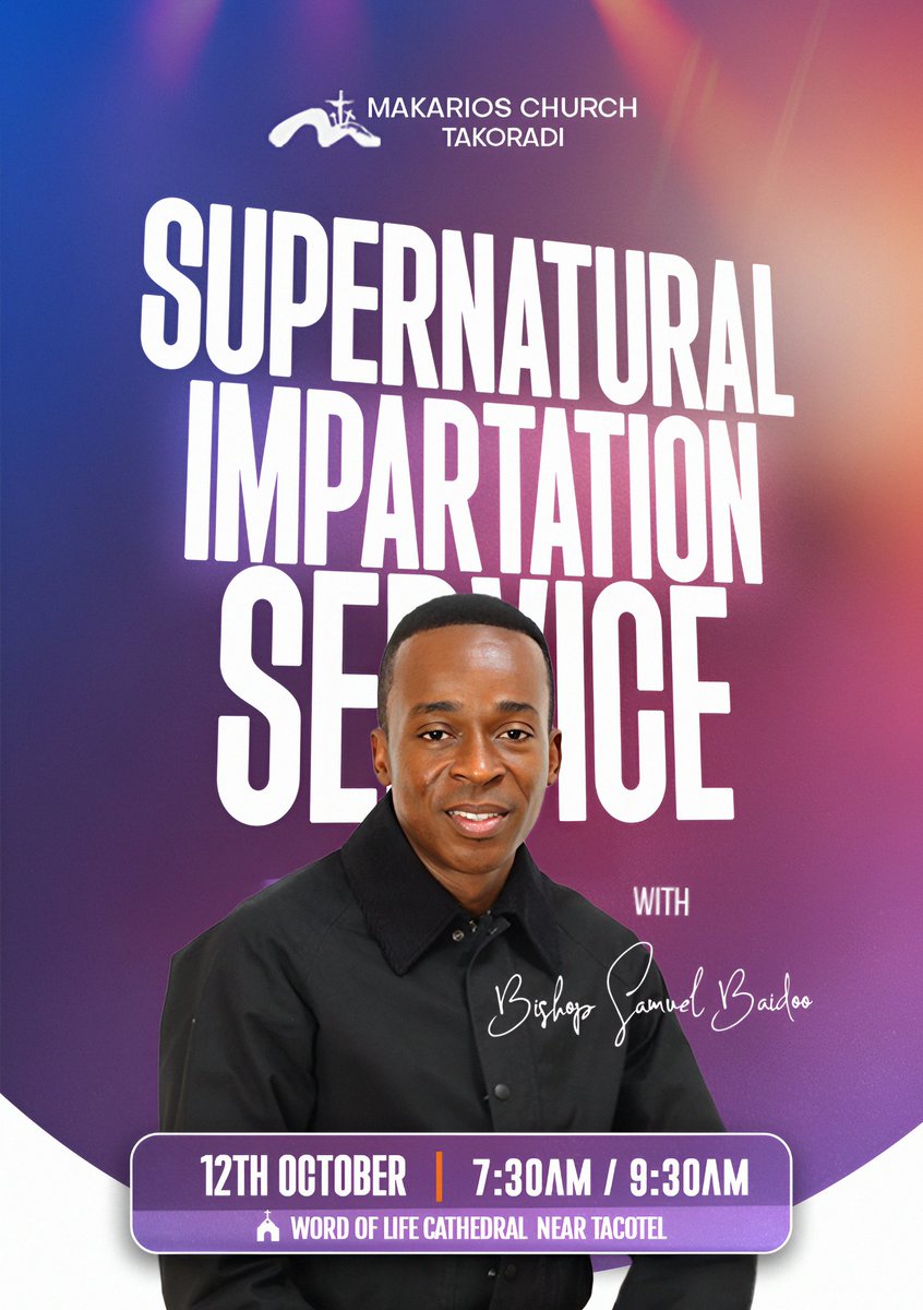 esbaidoo's tweet image. Faith? ✅
Open heart?✅

Ready for a Supernatural Impartation? YES!!!

This Sunday, we&apos;re expecting a tangible, fresh encounter with the Power and Presence of God at the Makarios Church, Takoradi. Your moment awaits.
Be there
#sundaymood #makarioschurchTakoradi