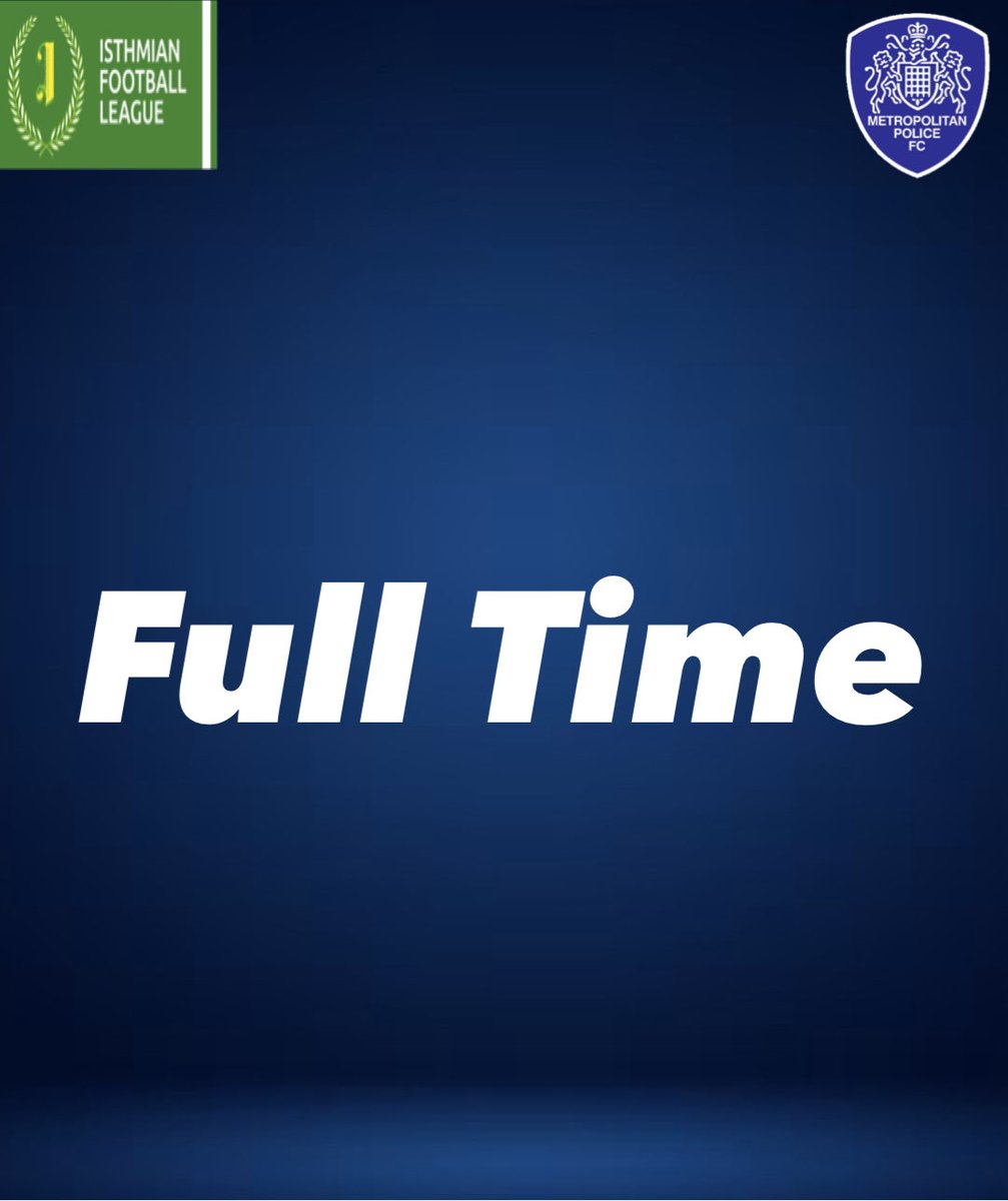 Full Time. Metropolitan Police 0-3 Southall.

Thank you for your support this afternoon 💙
