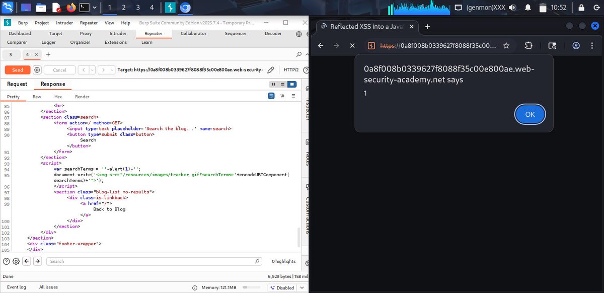 theboyusuf's tweet image. Week 4 ✅
Explored OWASP Top 10 &amp;amp; Cross-Site Scripting (XSS)
•Solved all apprentice + 3 practitioner labs on PortSwigger
•Practiced reflected, stored, and DOM-based XSS
•Understanding how JavaScript injections work 💻

#XSS #OWASP #CyberSecurity