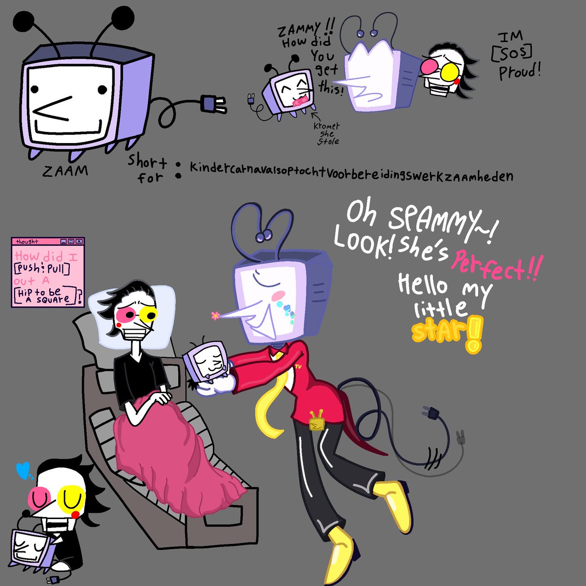 I’m working on art I swear, but here’s me and <a href="/__toupyon/">mira 🍉 🩷🤍🧡</a> spamtenna fankid! #spamtenna #DELTARUNE #spamtennafankid