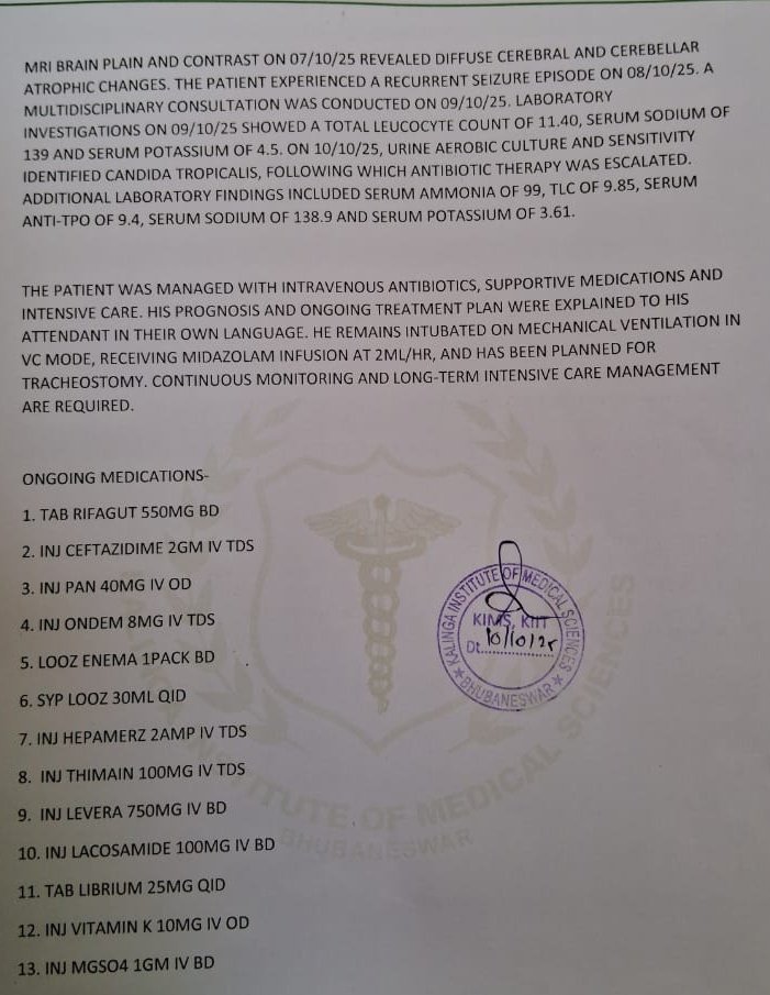 aklenka's tweet photo. Hon'ble @CMO_Odisha Shri Mohan Majhiji this is the condition of a 44 years old entrepreneur of my Village, needs your support as most of his money has gone for revenue since 15 years and rest in hospital during last one year.
Pl arrange better treatment for him.
@PMOIndia https://t.co/06Htg0EZ6x