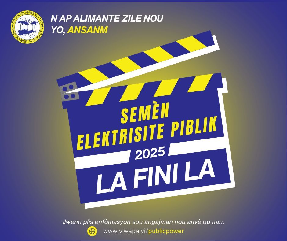 VIWAPA's tweet image. That’s a wrap on #PublicPowerWeek!
Thank you to our amazing team and community for keeping the USVI powered and strong. We’re not done yet — it’s Energy Awareness Month all October long! 
Stay tuned for more videos, tips, and FAQs on how we can all use energy wisely. 

#WAPA #PPW