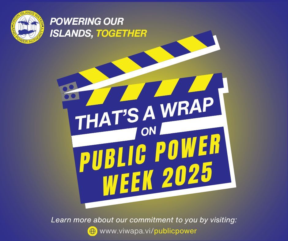 VIWAPA's tweet image. That’s a wrap on #PublicPowerWeek!
Thank you to our amazing team and community for keeping the USVI powered and strong. We’re not done yet — it’s Energy Awareness Month all October long! 
Stay tuned for more videos, tips, and FAQs on how we can all use energy wisely. 

#WAPA #PPW