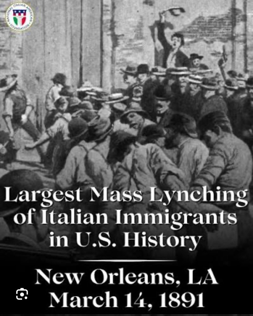 Did you know that Columbus Day was a weak solution by the US goernment to the largest mass lynching in US history involving 11 innocent Sicilians slaughtered by a mob after being acquitted for a murder they never committed in New Orleans circa 1891?