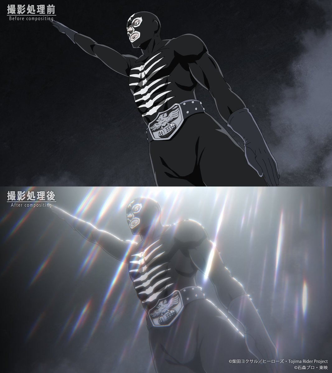 J_Taka2's tweet image. #東島丹三郎は仮面ライダーになりたい
2話視聴ありがとうございました!
2話より撮影処理前と撮影処理後をご紹介!
岡田ユリコことタックルも本格登場!
さらにストロンガーの再現カットも必見です。
※掲載許可済み
来週もどうぞお見逃しなく!
よろしくお願いします!
#東島ライダー