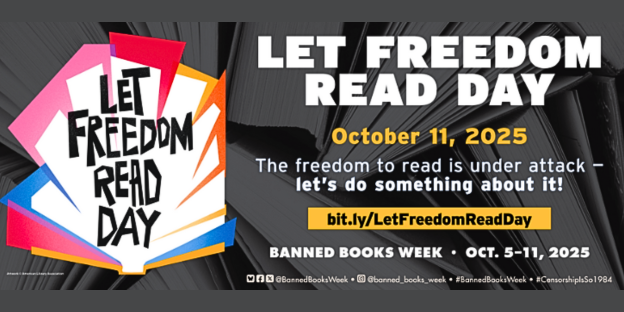 EuclidLibrary's tweet image. October 11 is Banned Books Day, an opportunity to take at least one action to help defend books from censorship! Learn simple actions you can do by going to: bannedbooksweek.org/let-freedom-re…
#OurEuclid #LetFreedomReadDay