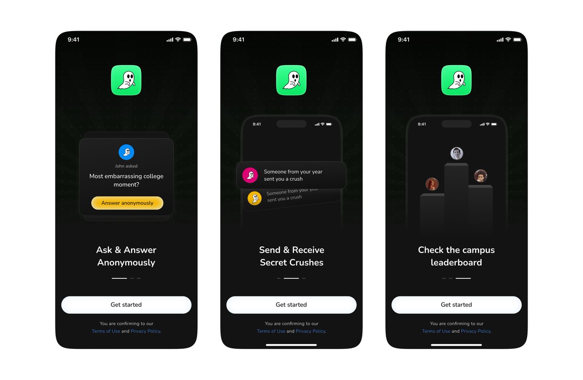 Onboarding screens for a Gen Z social app 🚀