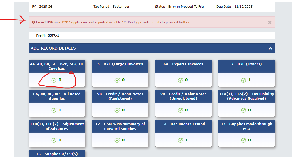 Dear <a href="/cbic_india/">CBIC</a> 

We are seeing this stupid error since quite long time and still there is no fix coming from your team.

Can u please show some seriousness in making <a href="/Infosys_GSTN/">GST Tech</a> fix this &amp; help us stop using the official "Jugaad" to file GSTR1 ?

<a href="/FinMinIndia/">Ministry of Finance</a> <a href="/PMOIndia/">PMO India</a>