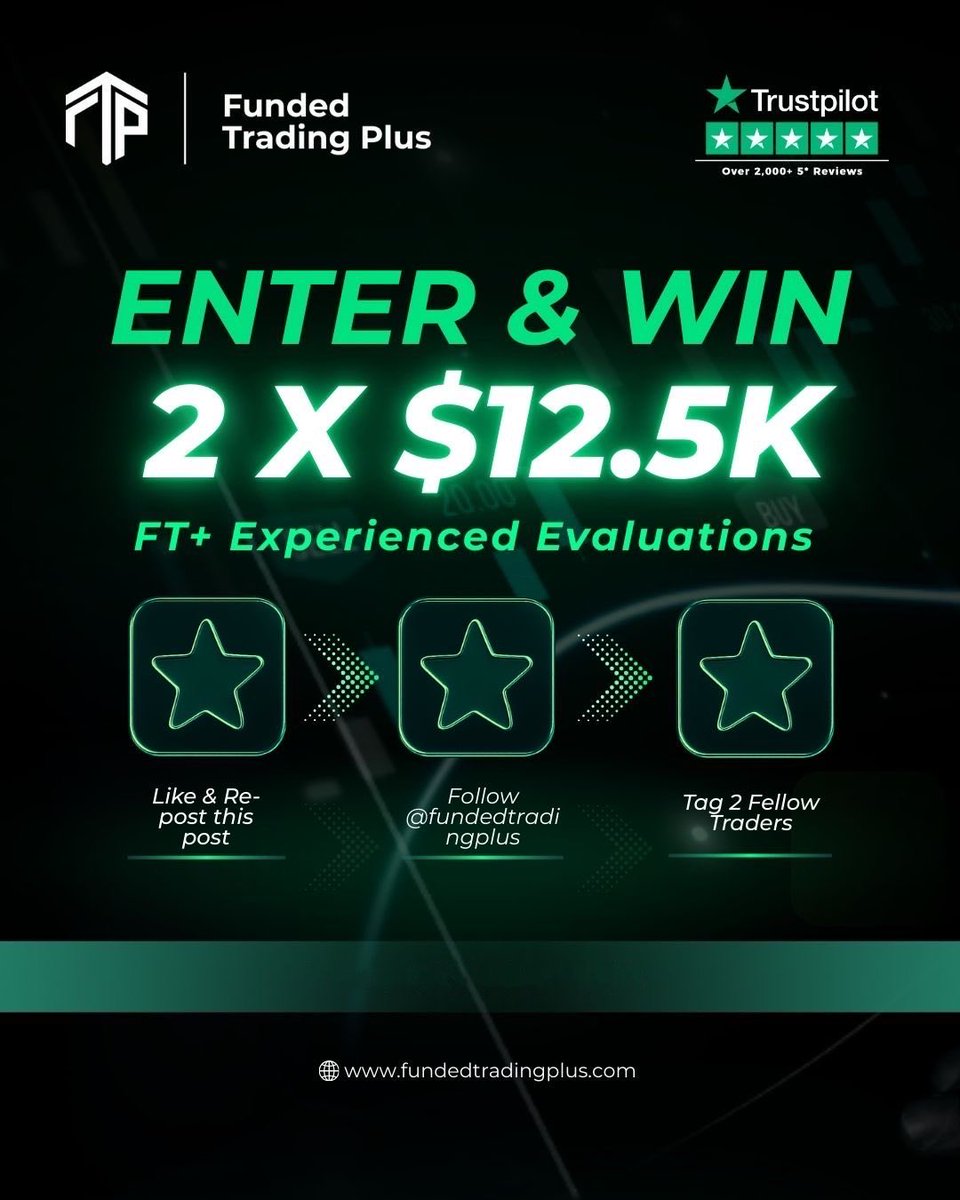 Hey guys I’m giving away 2 X 12.5k challenge account 

Must follow 
<a href="/Traderr_x1/">Trader X🧬</a> 
<a href="/FundedTradingP/">Funded Trading Plus</a> 
<a href="/cap_narumifx/">Kaiju ⚔️</a> 

Like and Repost

Tag 3 friends 

Winners on 15 Oct