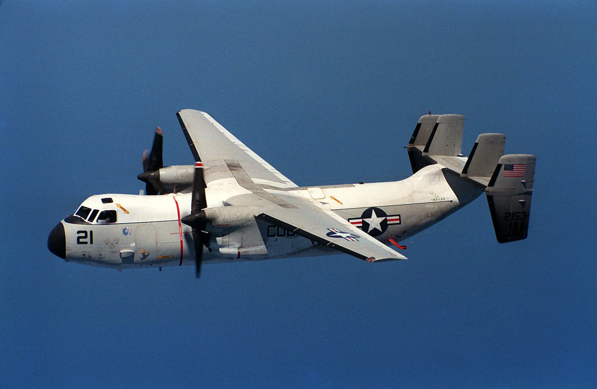 1Fa11in's tweet photo. just now , a C-2 grayhound belongs to the united states navy is on approach to tunisie carthage airport https://t.co/mOREb8YvXV