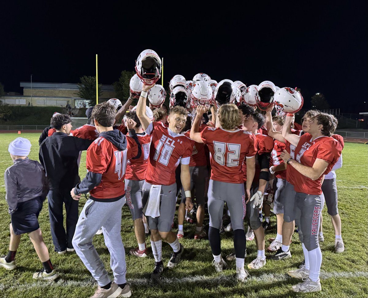 Another one in the books - 1-0 this week, on to the next- Good job Gentlemen #HELMETSUP #CRUSADERFOOTBALL