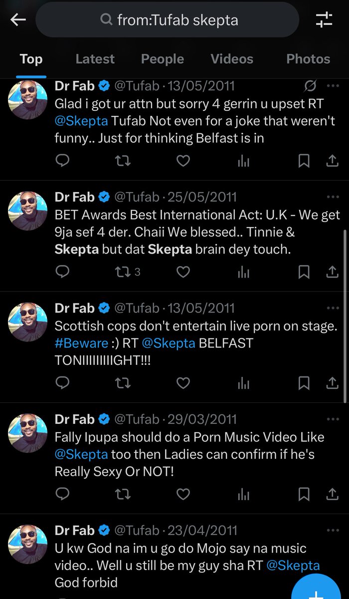 Tufab's tweet image. 😂😂😂 I just go check my tweets to see why skepta block me again that year. I swear I be werey &amp;amp; I don love the guy since 2011 😁 but that video burst my head then.