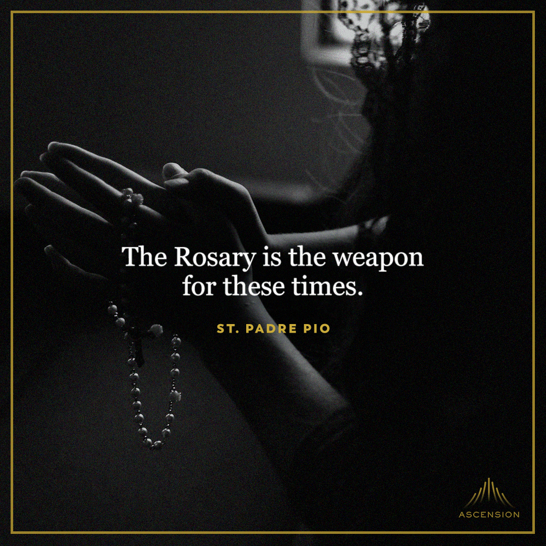 "The Rosary is the weapon for these times." —St. Padre Pio