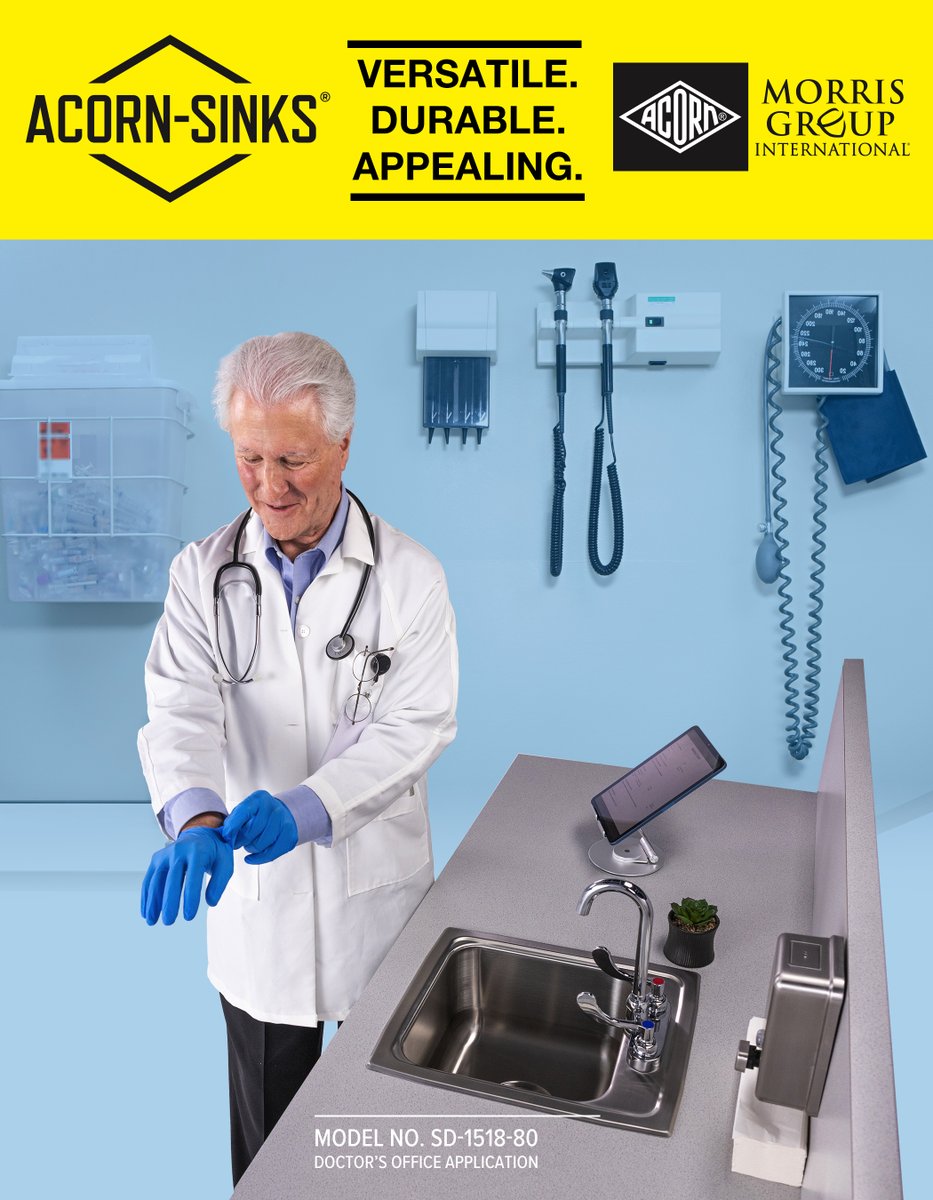 phcppros's tweet image. Perfect for patient rooms in doctor’s offices, the #AcornEngineeringCompany Acorn-Sinks® SD-1515-80 features stainless steel construction, an 8” bowl depth, and a whole host of features and benefits. Learn more: ow.ly/XX4X50Xa9hB