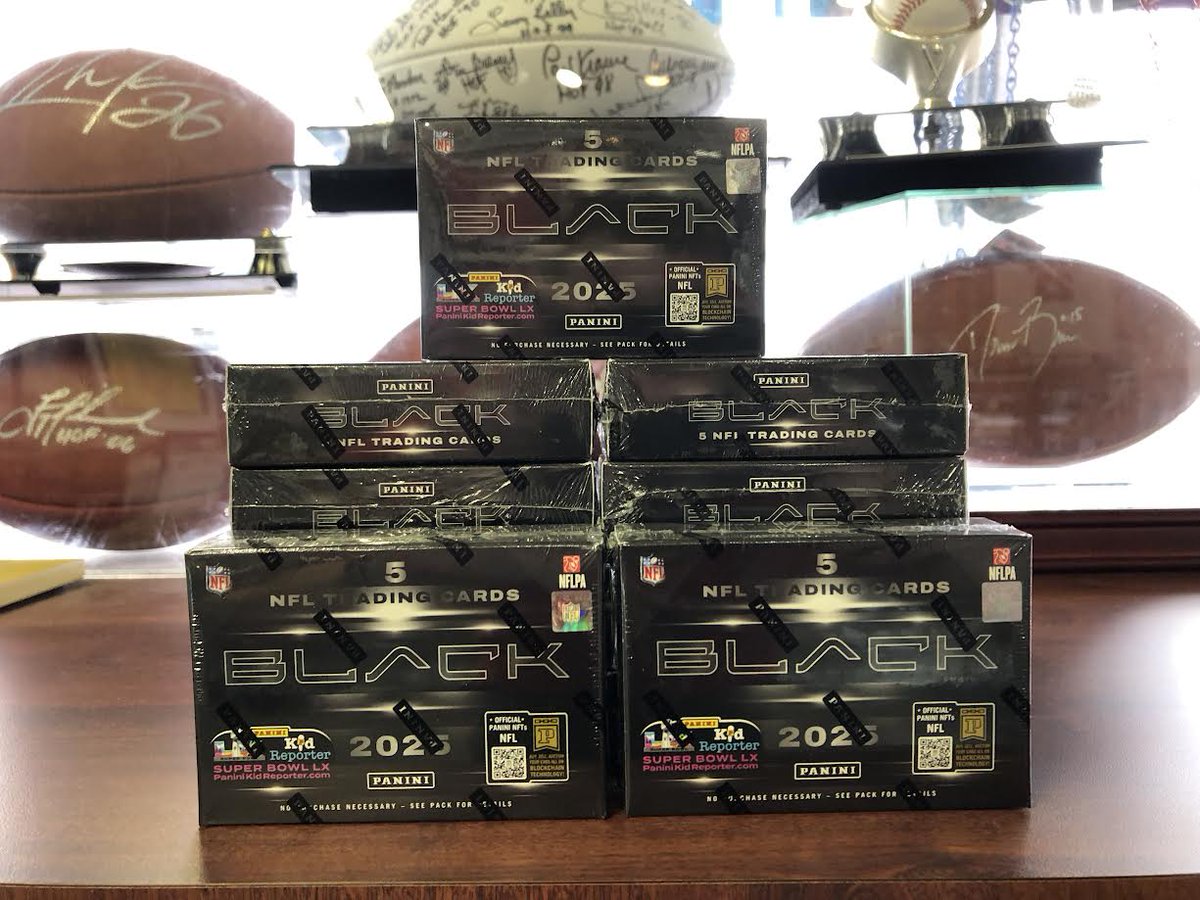 🏈Available Now! 2025 Panini Black Football Hobby Boxes are live and in store now! Come get yours today while supplies last!!! 🏈 @Paniniamerica