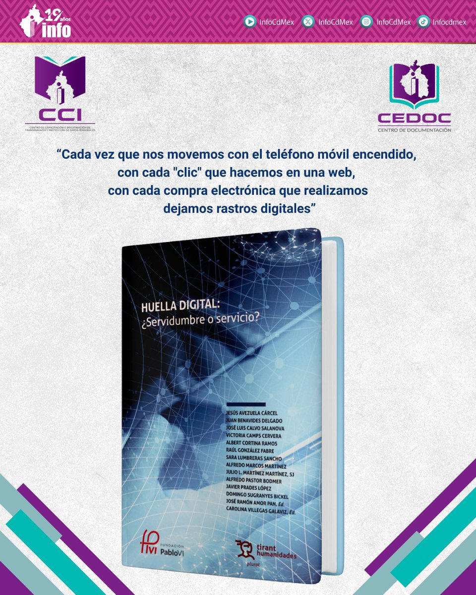 JulioCBonillaG's tweet photo. 📚💡Este libro lo tenemos en el @InfoCdMex.
A través del #CEDOC, el Centro de Capacitación e Investigación, cuenta con más de mil títulos relacionados con los derechos que protegemos en el Instituto.
Les recomiendo este, les va a gustar🚀 https://t.co/DbzO7l2cNV
