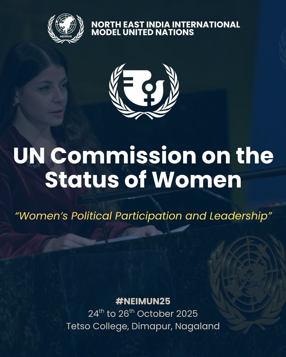 Leadership isn’t about gender, it’s about vision and courage. 🌍
At NEIMUN 2025, delegates in the UN Commission on the Status of Women will explore how women’s political participation can reshape the future of governance. #NEIMUN2025 #CSW #WomenInLeadership