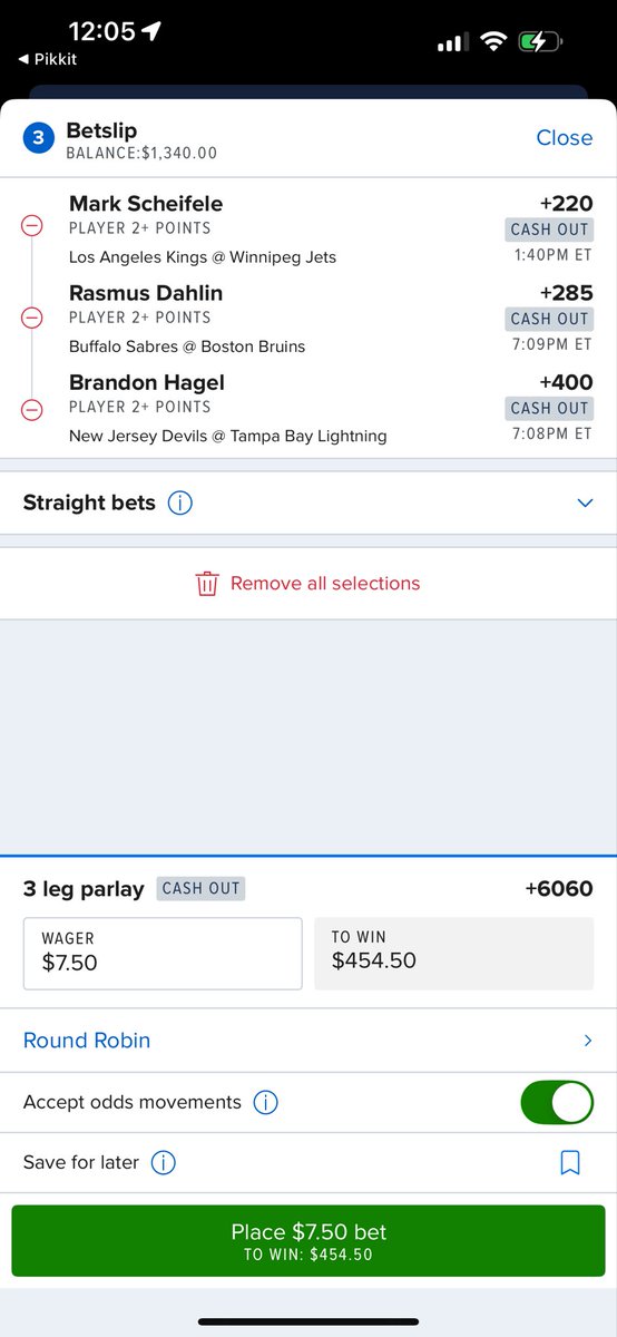 YetiBets1776's tweet photo. .15 π Longshot Lotto
Scheifele 2+ π
Dahlin 2+ π§
Hagel 2+ β‘οΈ
$7.50 to win $454.50 π₯
Letβs make some noise tonight!!
#NHLBets #YetiPicks #GamblingTwitter #NHLParlay #LetsCash https://t.co/Axto3S4Svc