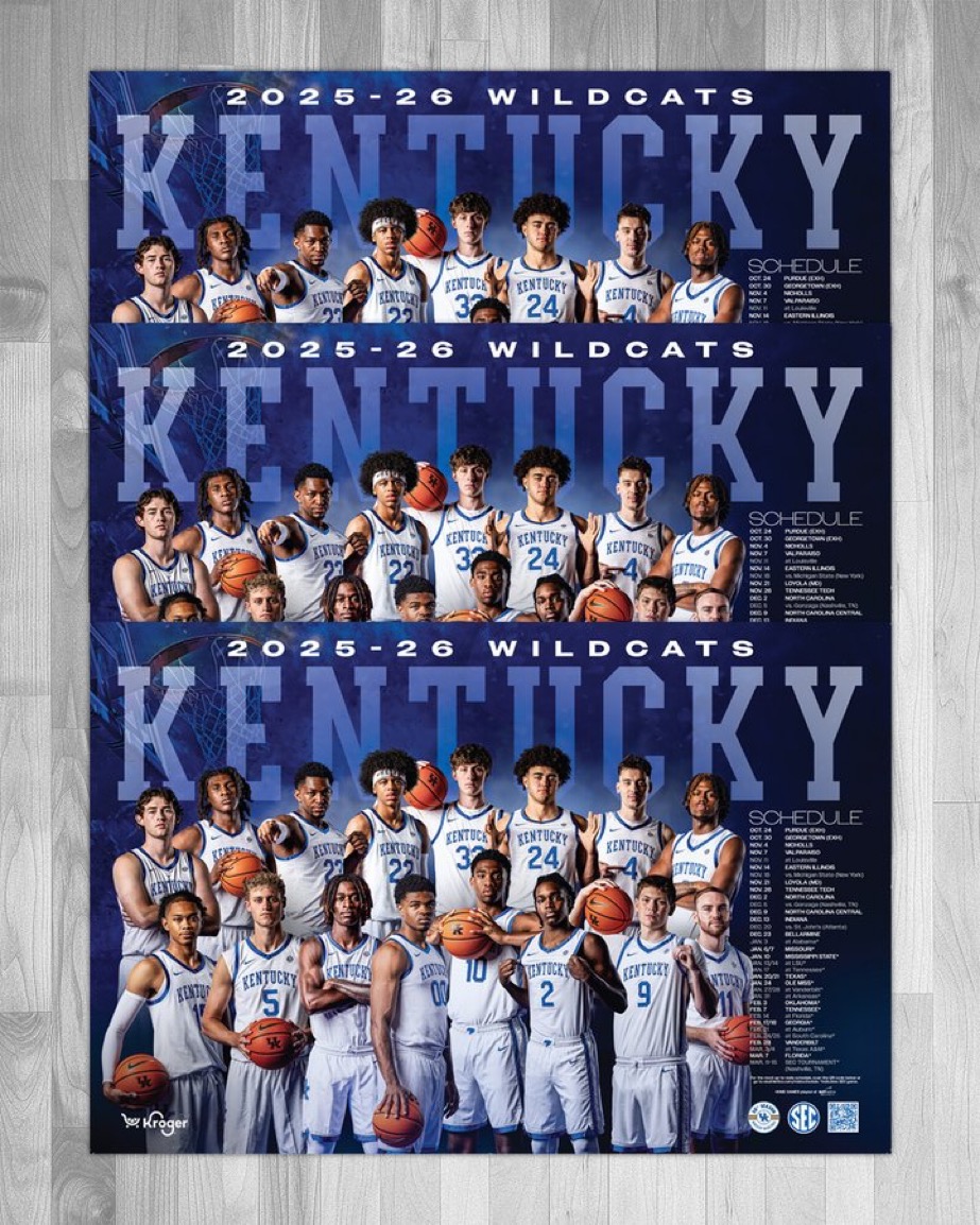 TheCatsPause247's tweet image. Kentucky&apos;s 2025-26 team poster is out.