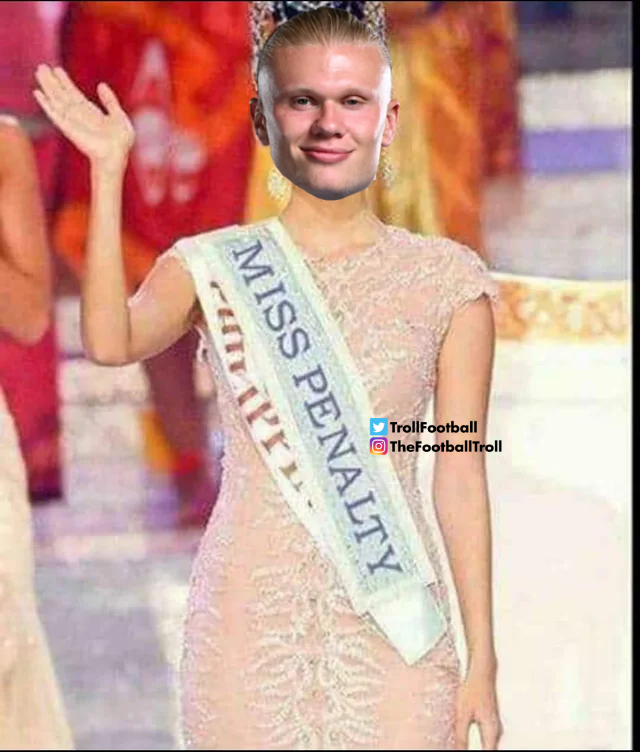 TrollFootball's tweet image. Haaland missed 2 penalties in 2 minutes against Israel