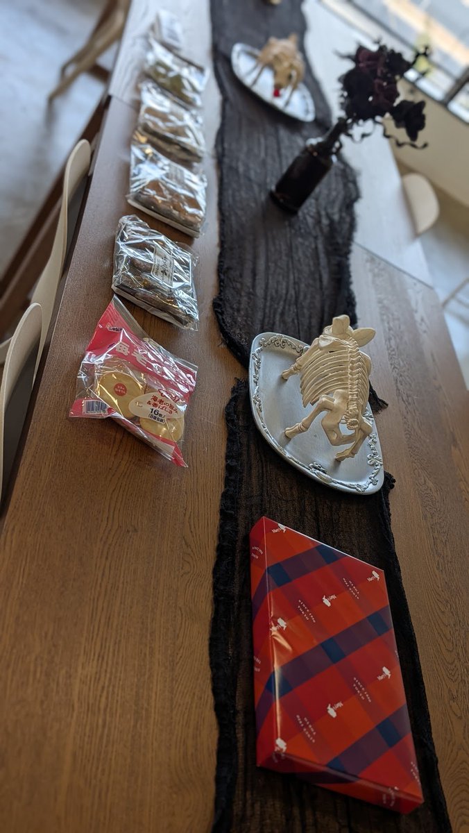 Generous snacks from a generous visitor.