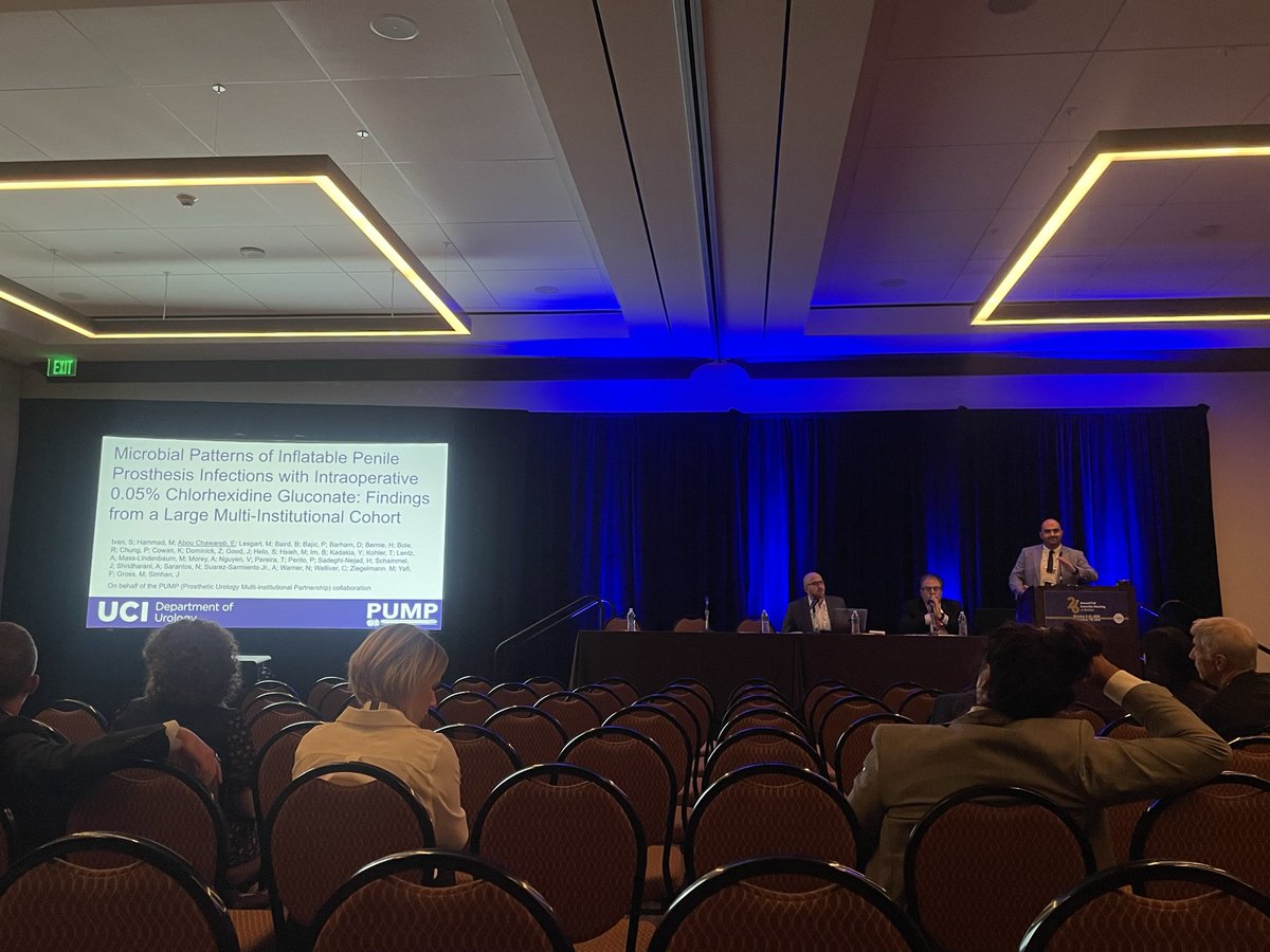 Attended Elia’s <a href="/eliachawareb/">Elia Abou Chawareb</a> oral presentation on microbial patterns of IPP infections with intraoperative 0.05% Chlorhexidine Gluconate and learned so much! Let’s go Elia!! #SMSNA25 #SMSNA26 <a href="/SMSNA_ORG/">SMSNA</a>