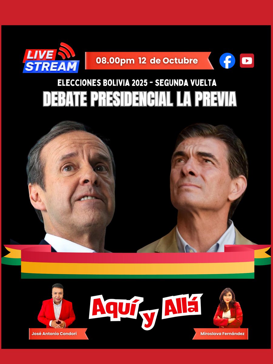 Debate Presidencial LA PREVIA
#eleccionesbolivia2025 #TutoPresidente #RodrigoPazPresidente <a href="/kiske_one/">𝗠𝗶𝗿𝗼𝘀𝗹𝗮𝘃𝗮 𝗙𝗲𝗿na𝗻𝗱𝗲𝘇 𝗚.  X</a> <a href="/JACondoriLisme/">José A Condori Lisme</a> <a href="/BoliviaRevista/">Revista BOLIVIA</a>