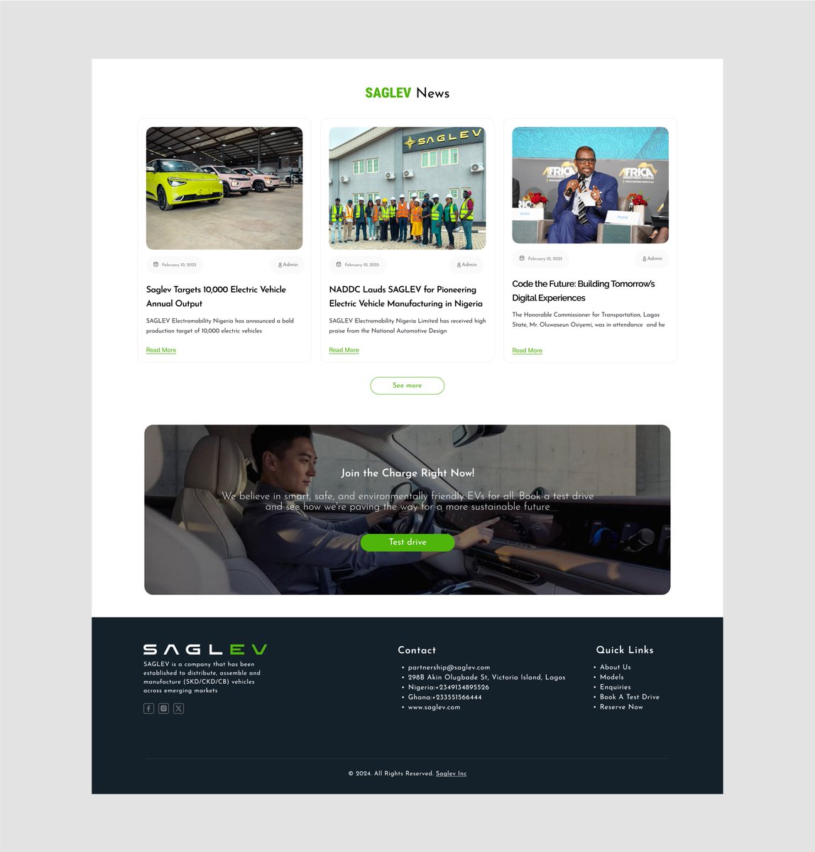 Tosinuidesigner's tweet image. Proud to share my latest project: a complete redesign of Saglev&apos;s website.. I focused on enhancing clarity and visibility, creating a sleek, user-friendly interface that elevates the overall experience. Check it out and let me know your thoughts? #WebDesign #UIUX #ProductDesign