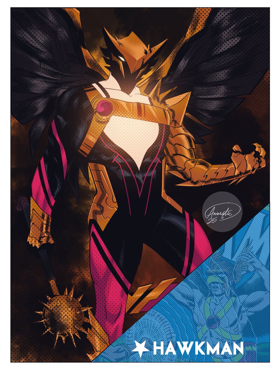 For Day 11, we have Hawkman, and this design was inspired by <a href="/spooky_coochie/">SPOOKY COOCHIE</a>'s Hawkwoman design. It's just way too cool